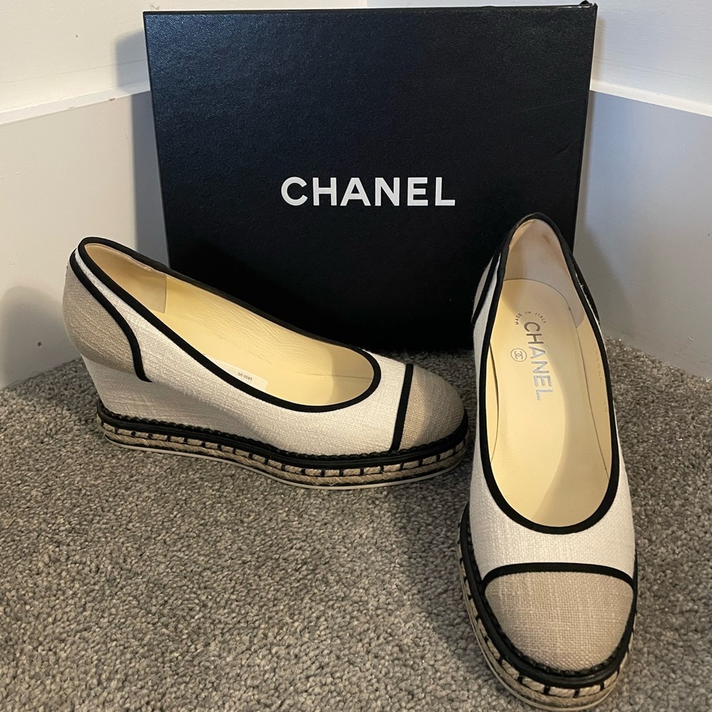 Chanel wedges - like new, worn once